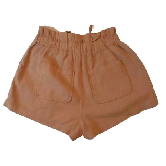 BlankNYC Paper Bag Camel Drawstring Elastic Waist High-Rise Short Shorts XS - Picture 2 of 7